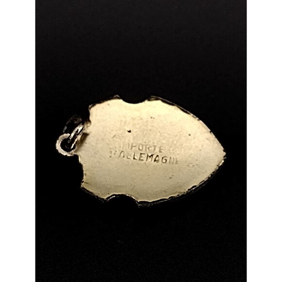 Vintage Saverine Charm Coat of Arms Enamel Travel Souvenir Badge Gold Tone - Picture 2 of 4